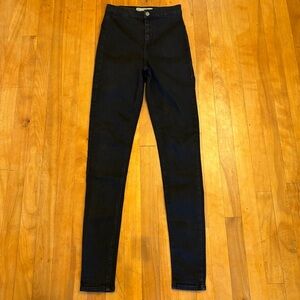 Topshop Black Skinny Jeans- Joni Tall